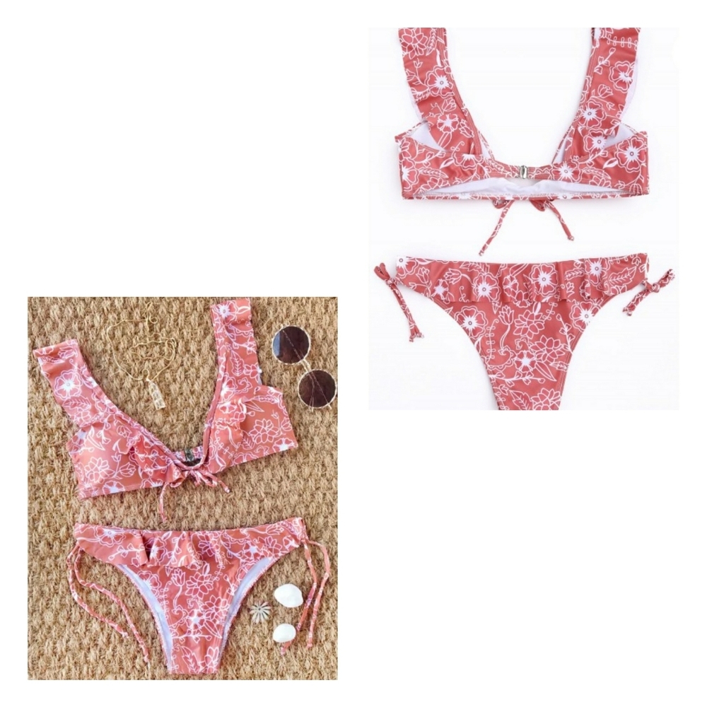 FLORAL RUFFLED BIKINI